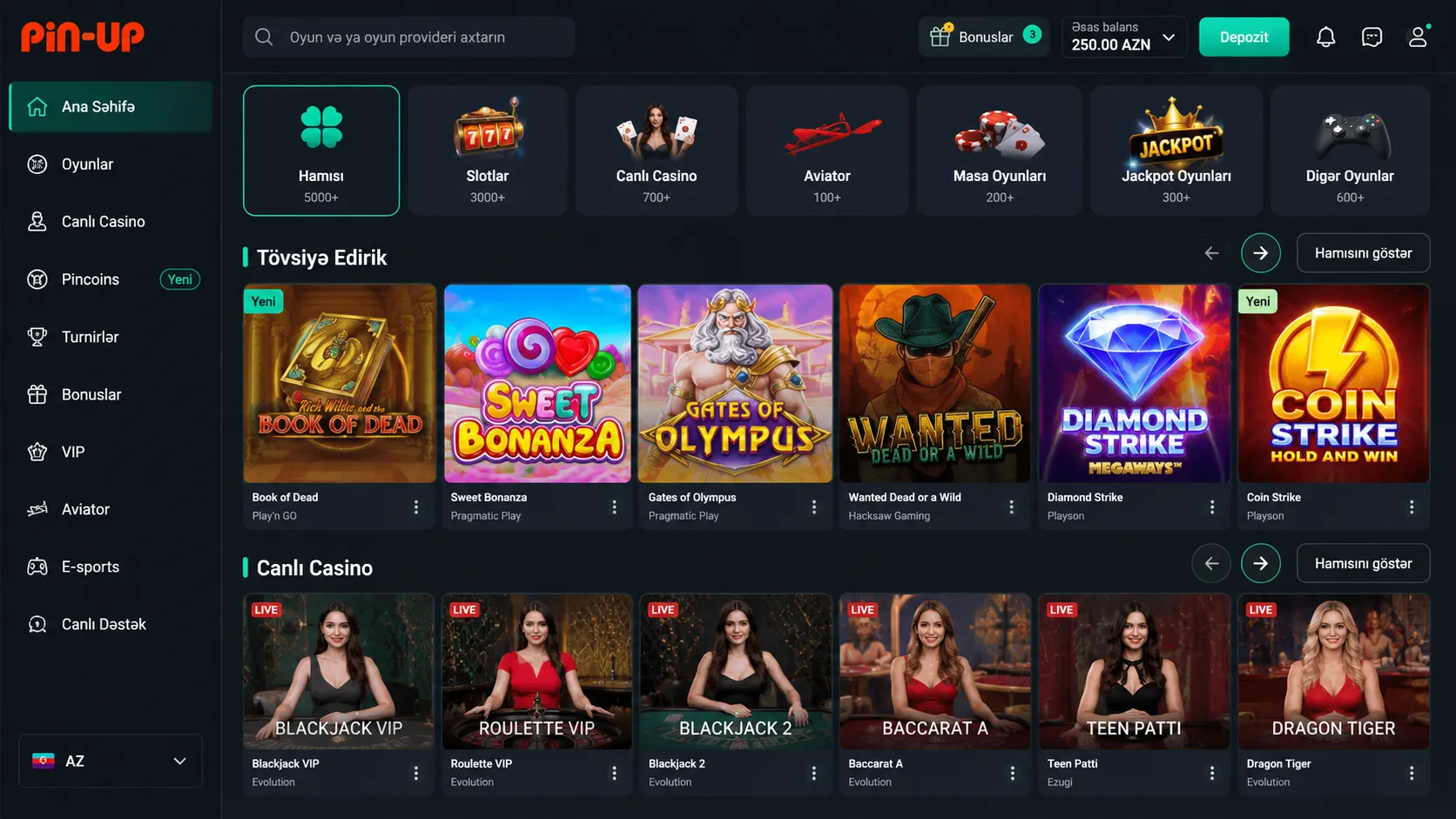 Pin Up Casino: əsas xüsusiyyətlər və təkliflər